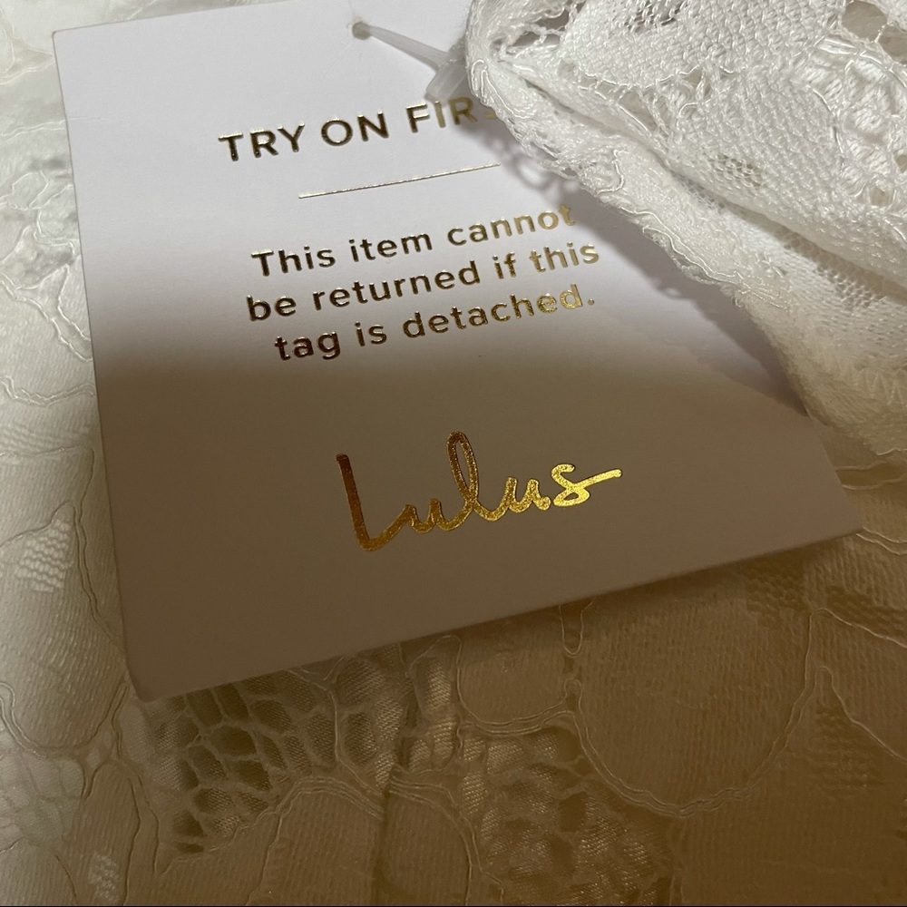 Lulus Always Be There White Lace Strapless Dress. Small - Picture 7 of 9